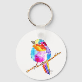 Kleurrijke Kleine Vogel Sleutelhanger
