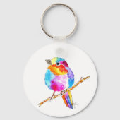 Kleurrijke Kleine Vogel Sleutelhanger (Achterkant)