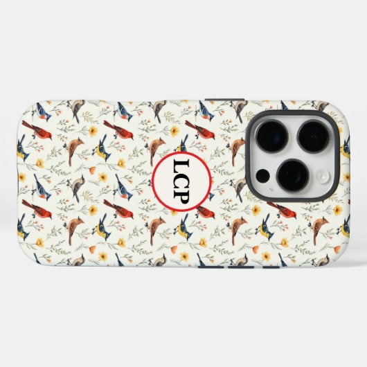 Kleurrijke kleine vogels Case-Mate iPhone case (Achterkant (horizontaal))