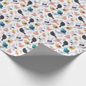 Kleurrijke kleine vogelsoorten - botanisch paradij cadeaupapier (Hoek)