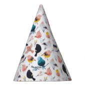 Kleurrijke kleine vogelsoorten - botanisch paradij feesthoedjes (Rechts)