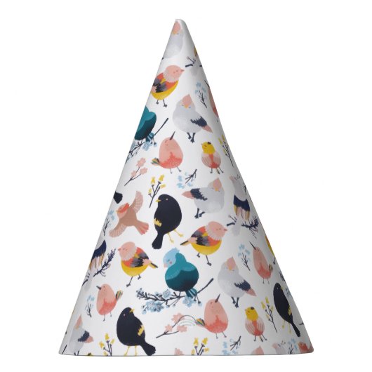 Kleurrijke kleine vogelsoorten - botanisch paradij feesthoedjes (Rechts)