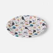 Kleurrijke kleine vogelsoorten - botanisch paradij papieren bordje (Gekanteld)