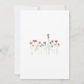 Kleurrijke kleine wilde bloem draaien een verjaard kaart (Achterkant)