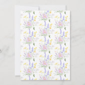 Kleurrijke Kleine Wildflower Boho Baby Meisje Douc Kaart (Achterkant)