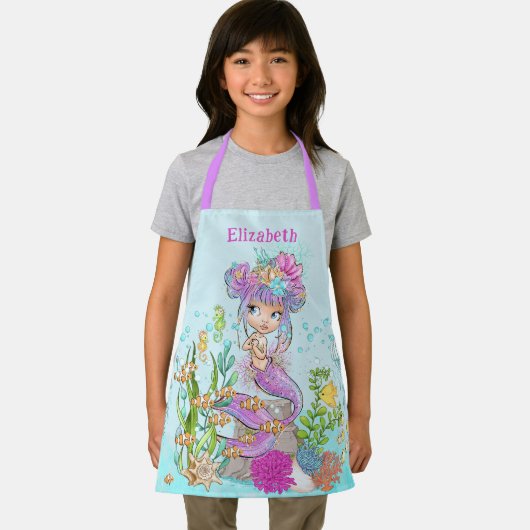 Kleurrijke kleine zeemeermin onder het Zee Schort (Insitu)