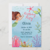 Kleurrijke Kleine Zeemeermin Verjaardag Kaart (Voorkant)