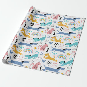 Kleurrijke kleins vrienden cadeaupapier