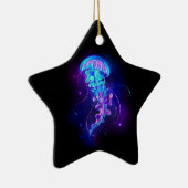 Kleurrijke kleur gloeiende kwal keramisch ornament (Rechts)