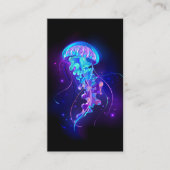 Kleurrijke kleur gloeiende kwal plaatskaartje (Voorkant)