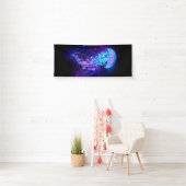 Kleurrijke kleur gloeiende kwal spandoek (Insitu)