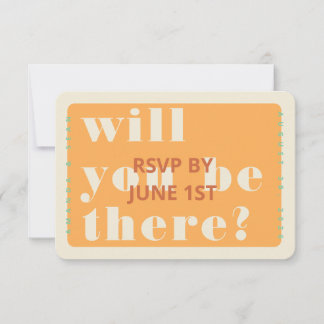 Kleurrijke kleur: RSVP kaartje