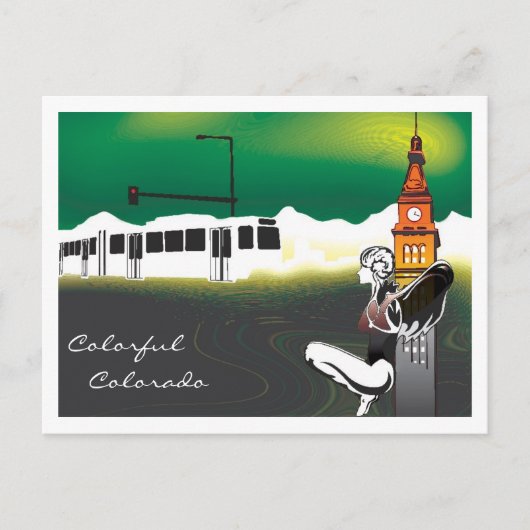 kleurrijke kleurado. briefkaart (Voorkant)