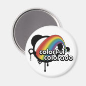 kleurrijke kleurado. magneet (Voorkant / Achterkant)