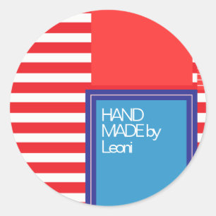 Kleurrijke kleuren, fijne grafische vormgeving ronde sticker