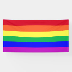 Kleurrijke kleuren Gay Pride-vlag Regenboog Streep Spandoek