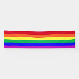 Kleurrijke kleuren LGBTQ Pride Regenboog Strepen F Spandoek