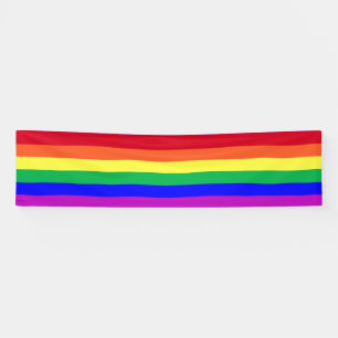 Kleurrijke kleuren LGBTQ Pride Regenboog Strepen F Spandoek
