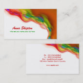 Kleurrijke kleuren Uniek Modern Abstract Trendy Ch Visitekaartje (Voorkant / Achterkant)