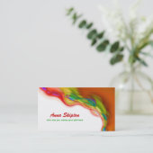 Kleurrijke kleuren Uniek Modern Abstract Trendy Ch Visitekaartje (Staand voorkant)