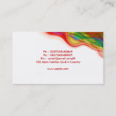 Kleurrijke kleuren Uniek Modern Abstract Trendy Ch Visitekaartje (Achterkant)