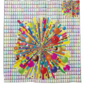 Kleurrijke kleuren voor douwergordijn douchegordijn (Voorkant)