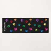 Kleurrijke kleurenafdrukken op zwart-wit yogamat (Achterkant (horizontaal))