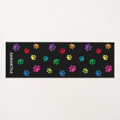 Kleurrijke kleurenafdrukken op zwart-wit yogamat (Voorkant (horizontaal))