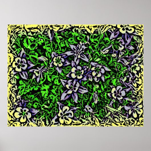 Kleurrijke kleurendovasafdruk poster (Voorkant)