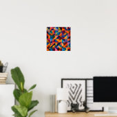 Kleurrijke Kleurentheorie Kunst: Chroma Flow Tesse Poster (Thuiskantoor)