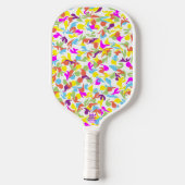 Kleurrijke Kleurklodders Abstracte Kunst Pickleball Paddle (Achterkant)
