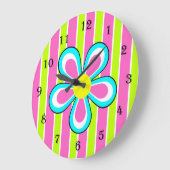 Kleurrijke kleuromloopklep — Hot Pink en Limoen Grote Klok (Hoek)