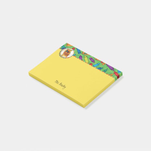 Kleurrijke Kleurpotloden 4 x 3 Post-it® Notes (Schuin)