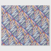 Kleurrijke kleurpotloden cadeaupapier (Vlak)