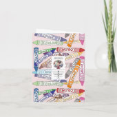 Kleurrijke kleurpotloden kaart (Achterkant)