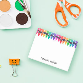 Kleurrijke kleurpotloden notitie van school leraar post-it® notes