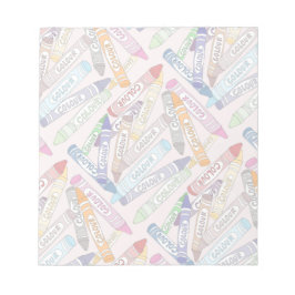 Kleurrijke kleurpotloden notitieblok