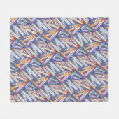 Kleurrijke kleurpotloden (Paarse) Fleece Deken (Voorkant (Horizontaal))