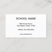 Kleurrijke Kleurpotloden School Art Teacher Visitekaartje (Achterkant)