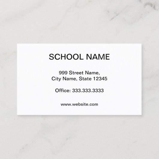 Kleurrijke Kleurpotloden School Art Teacher Visitekaartje (Achterkant)