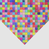 Kleurrijke kleurrijke grafiekpapier diagonale vier tissuepapier (Detail)