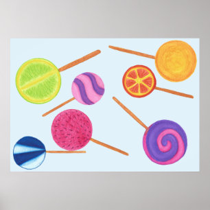 Kleurrijke Kleurrijke Lolly's Kies Kleur Posters