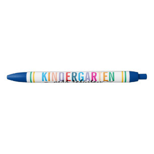 Kleurrijke kleuterleerkracht pen met aangepaste na