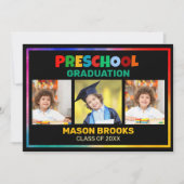 KLEURRIJKE KLEUTERSCHOOL AFSTUDEREN FOTOCOLLAGE KAART (Voorkant)