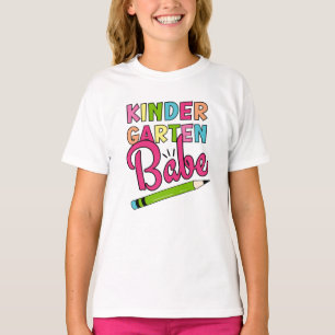 Kleurrijke Kleuterschool Babe - Eerste schooldag T-shirt