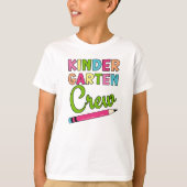 Kleurrijke Kleuterschool Crew - Eerste schooldag T-shirt (Voorkant)