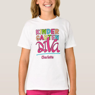 Kleurrijke Kleuterschool Diva - Eerste schooldag T-shirt