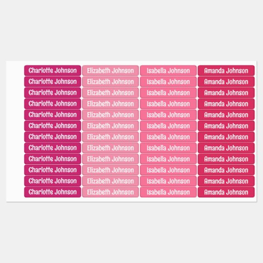 Kleurrijke kleuterschool naamlabels labels (Vel)