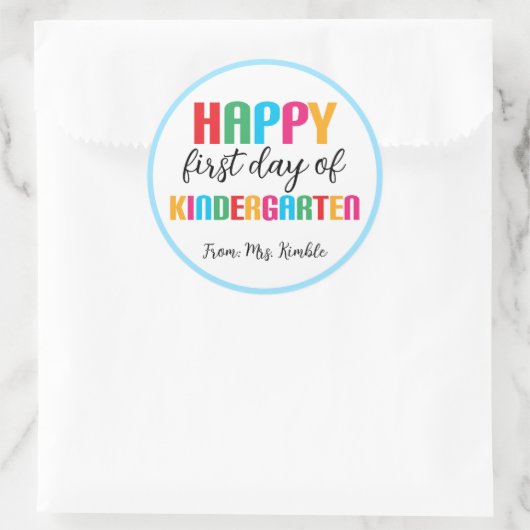 Kleurrijke Kleuterschool School Sticker (Tas)