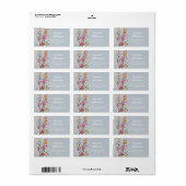 KLEURRIJKE KLIMMEN ZOETE ERWTENBLOEMEN ADRES ETIKET (Full Sheet)